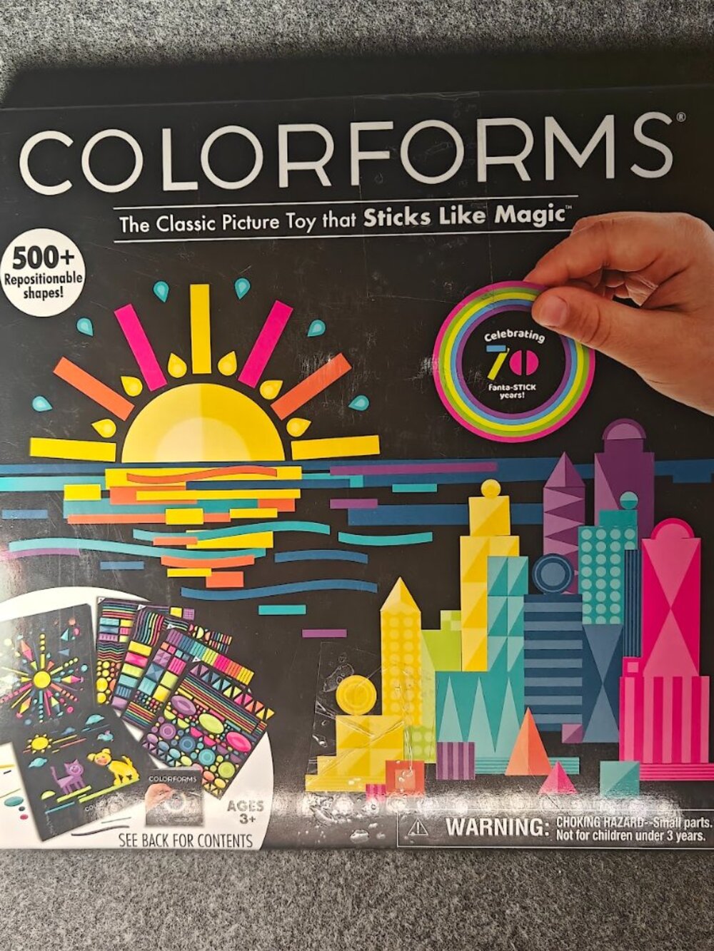 Colorforms 70th Anniversary Box Set Reusable Stickers Kids Adults Preowned